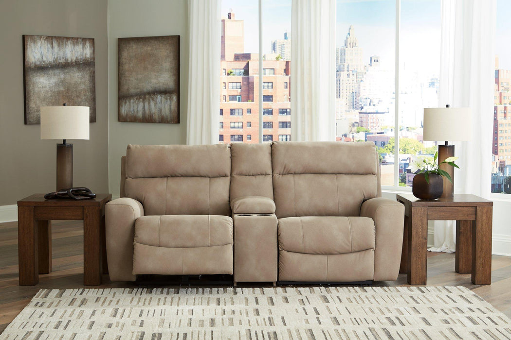 Next-Gen DuraPella Power Reclining Sectional Loveseat with Console - homePLUS (Binghamton, NY)