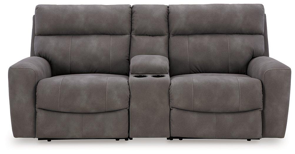 Next-Gen DuraPella Power Reclining Sectional Loveseat with Console - homePLUS (Binghamton, NY)