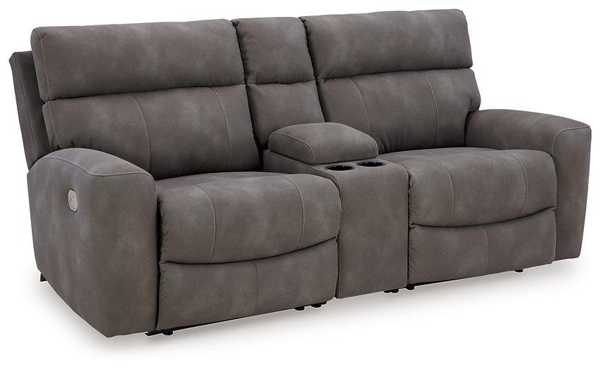 Next-Gen DuraPella Power Reclining Sectional Loveseat with Console - homePLUS (Binghamton, NY)