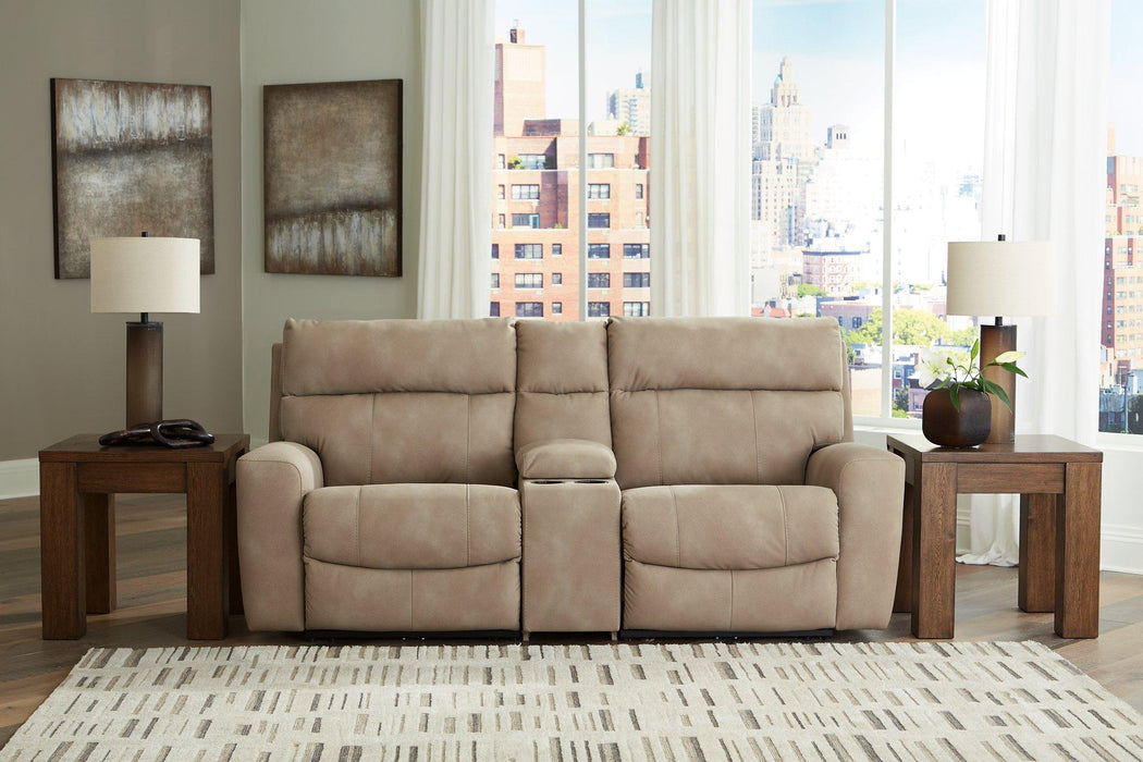 Next-Gen DuraPella Power Reclining Sectional Loveseat with Console - homePLUS (Binghamton, NY)