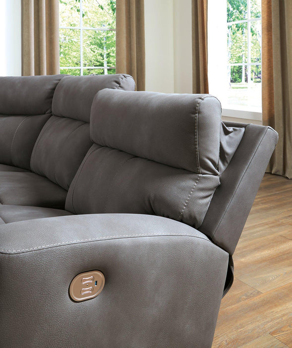 Next-Gen DuraPella Power Reclining Sectional Loveseat - homePLUS (Binghamton, NY)