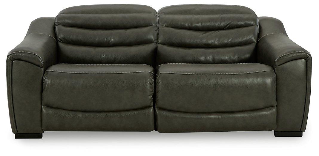Center Line Power Reclining Sectional Loveseat - homePLUS (Binghamton, NY)