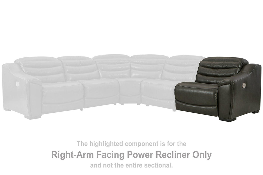 Center Line Power Reclining Sectional Loveseat - homePLUS (Binghamton, NY)