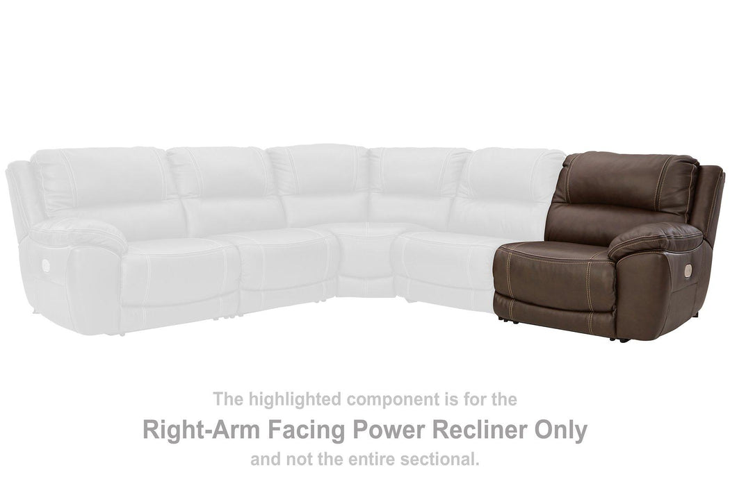 Dunleith Power Reclining Sectional Loveseat - homePLUS (Binghamton, NY)