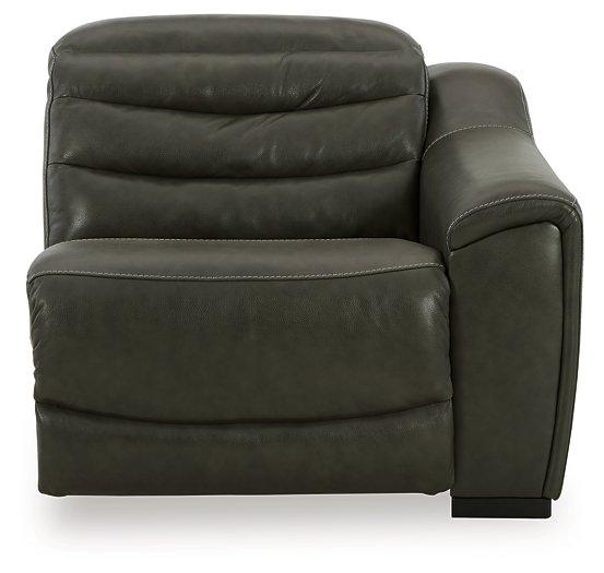 Center Line Power Reclining Sectional Loveseat - homePLUS (Binghamton, NY)