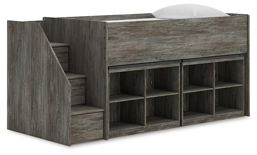 Frandern Loft Bed with Bookcase Storage - homePLUS (Binghamton, NY)