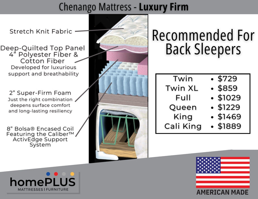 Single Sided Chenango Mattress by homePLUS - homePLUS (Binghamton, NY)