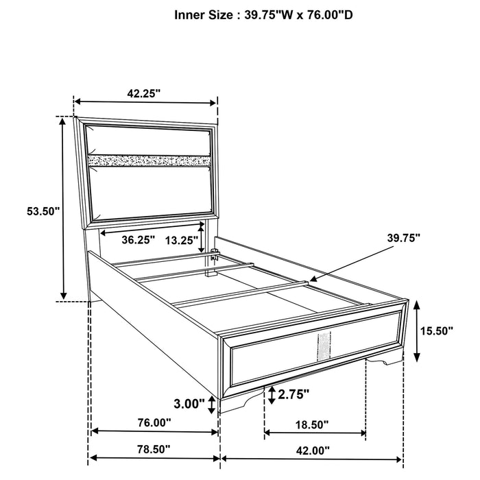 Miranda 2-Drawer Storage Bed
