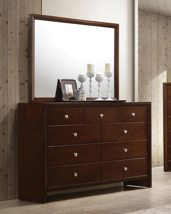 Serenity Rectangular 9-drawer Dresser Rich Merlot