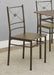 Anna 5-piece Rectangular Dining Set Dark Bronze - homePLUS (Binghamton, NY)