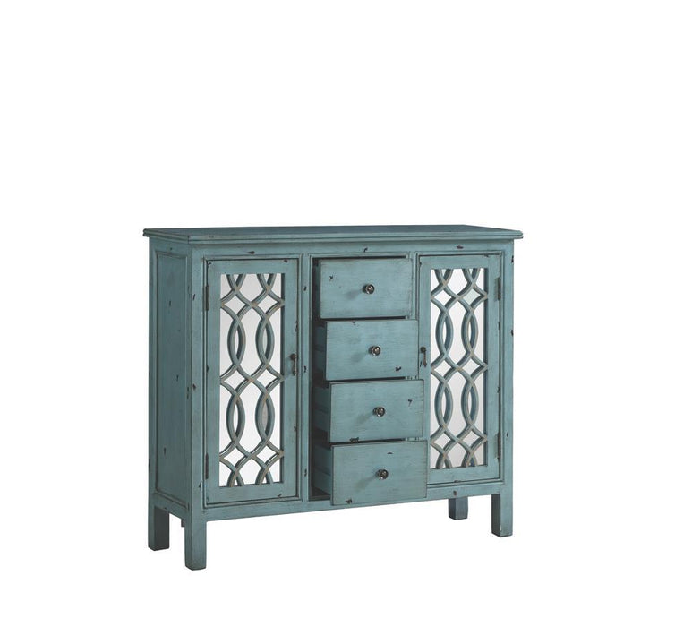 Rue 4-drawer Accent Cabinet Antique Blue