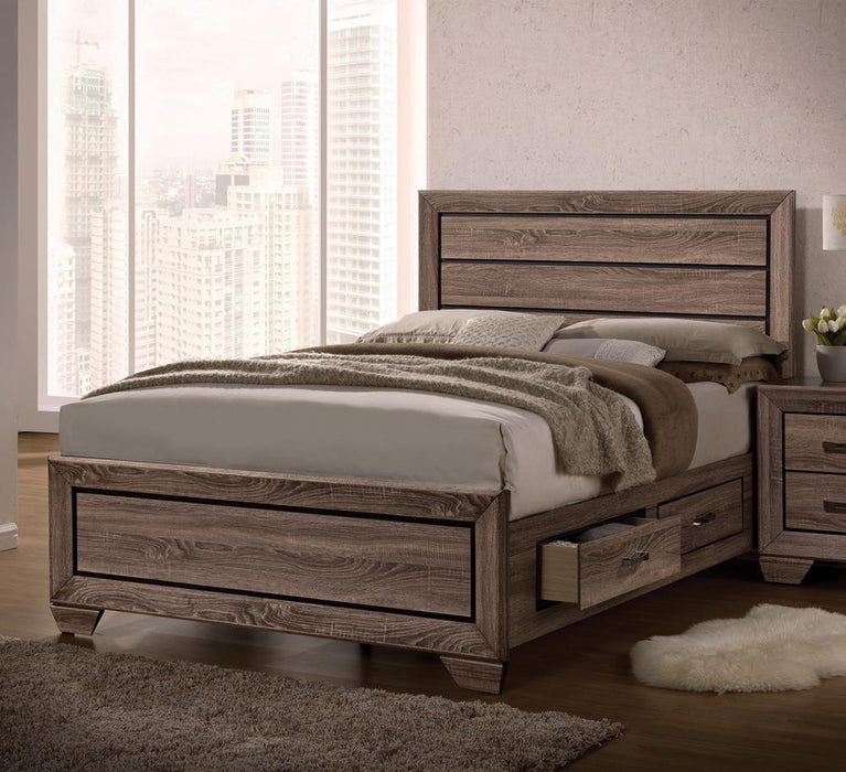 Kauffman California King, E.king, & Queen Panel Bed Washed Taupe - homePLUS (Binghamton, NY)
