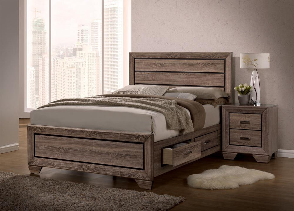 Kauffman California King, E.king, & Queen Panel Bed Washed Taupe - homePLUS (Binghamton, NY)