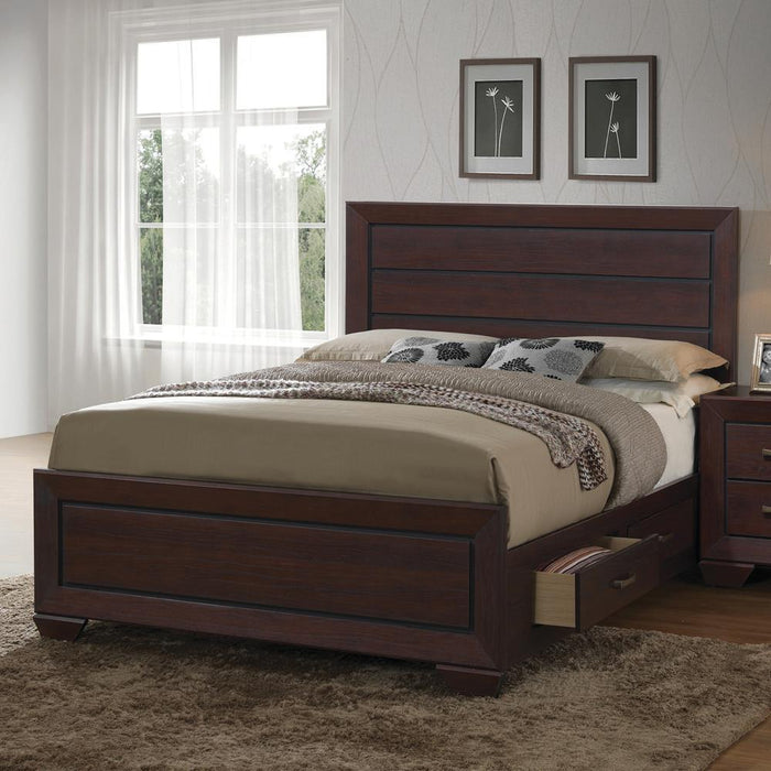 Kauffman California King, Eastren King, & Queen Panel Bed Dark Cocoa - homePLUS (Binghamton, NY)