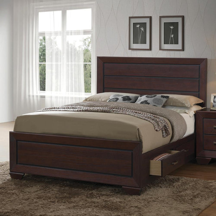 Kauffman California King, Eastren King, & Queen Panel Bed Dark Cocoa - homePLUS (Binghamton, NY)