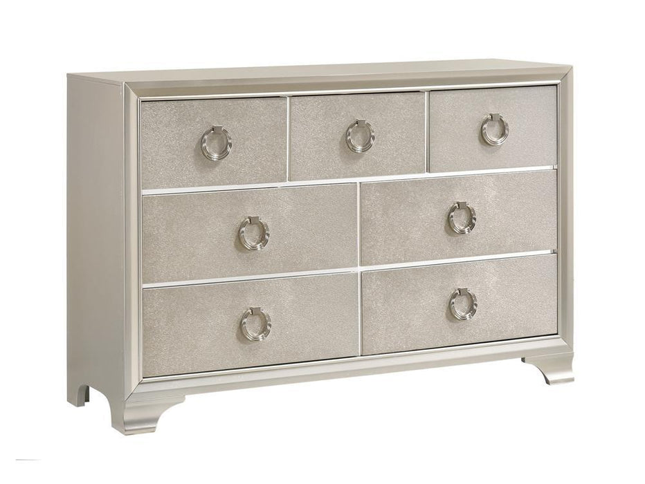 Salford 7-drawer Dresser Metallic Sterling