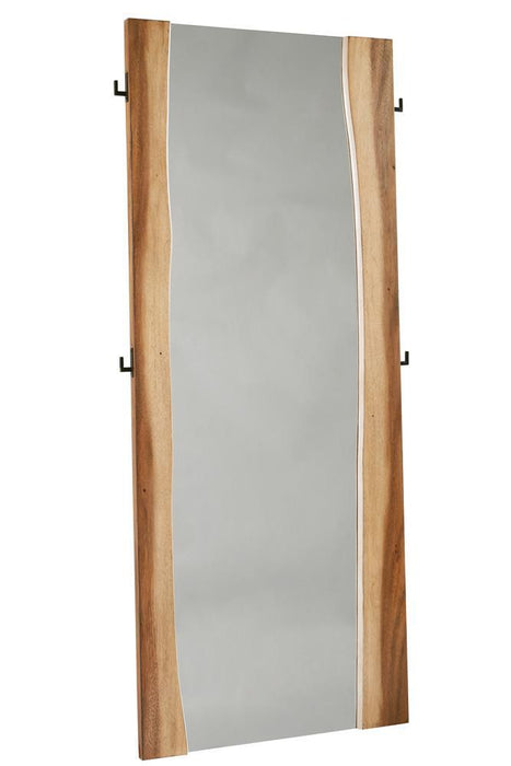 Winslow Standing Mirror Smokey Walnut and Coffee Bean