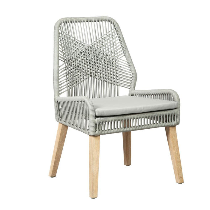 Nakia Woven Back Side Chairs Grey (Set of 2)