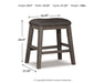 Caitbrook Counter Height Upholstered Bar Stool - homePLUS (Binghamton, NY)