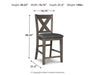 Caitbrook Counter Height Upholstered Bar Stool - homePLUS (Binghamton, NY)