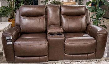Gravier Power Reclining Loveseat with Console - homePLUS (Binghamton, NY)