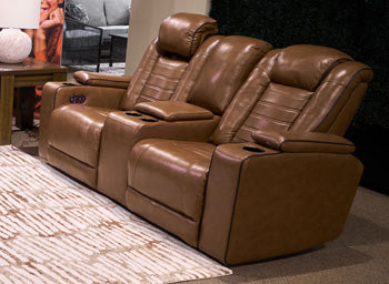 Gruaro Power Reclining Loveseat with Console - homePLUS (Binghamton, NY)