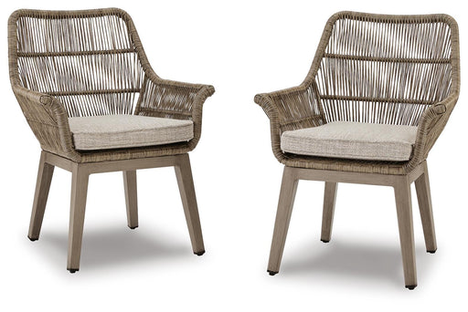 Beach Front Arm Chair with Cushion (Set of 2) - homePLUS (Binghamton, NY)