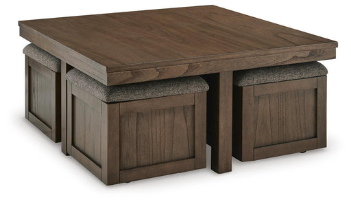 Boardernest Coffee Table with 4 Stools - homePLUS (Binghamton, NY)