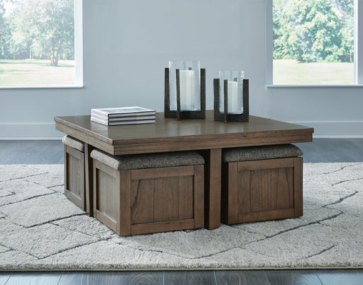 Boardernest Coffee Table with 4 Stools - homePLUS (Binghamton, NY)