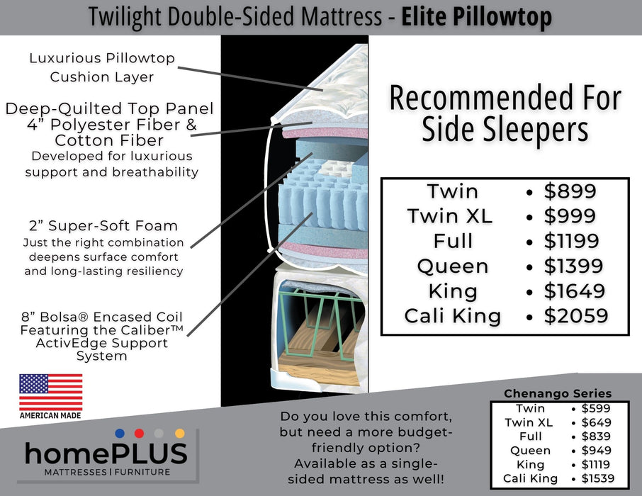 Double Sided Twilight Mattress by homePLUS - homePLUS (Binghamton, NY)