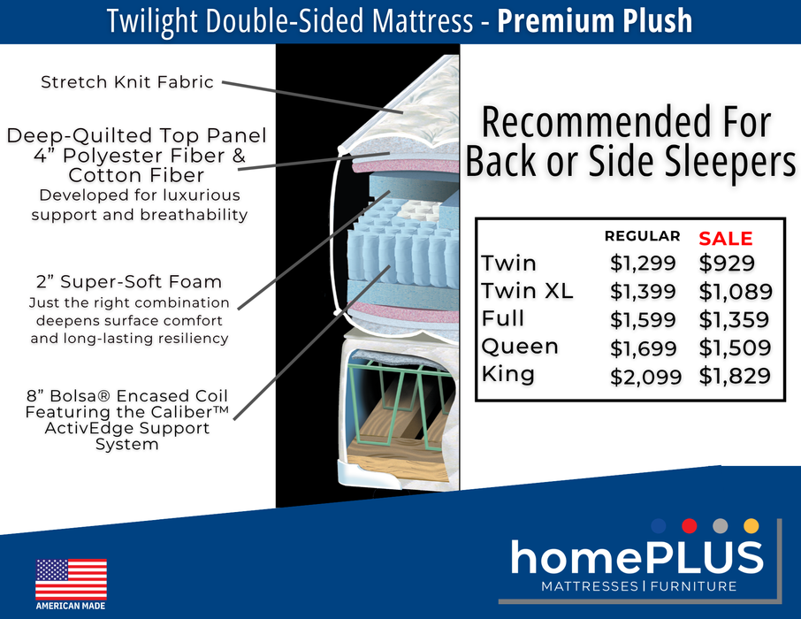 Double Sided Twilight Mattress by homePLUS