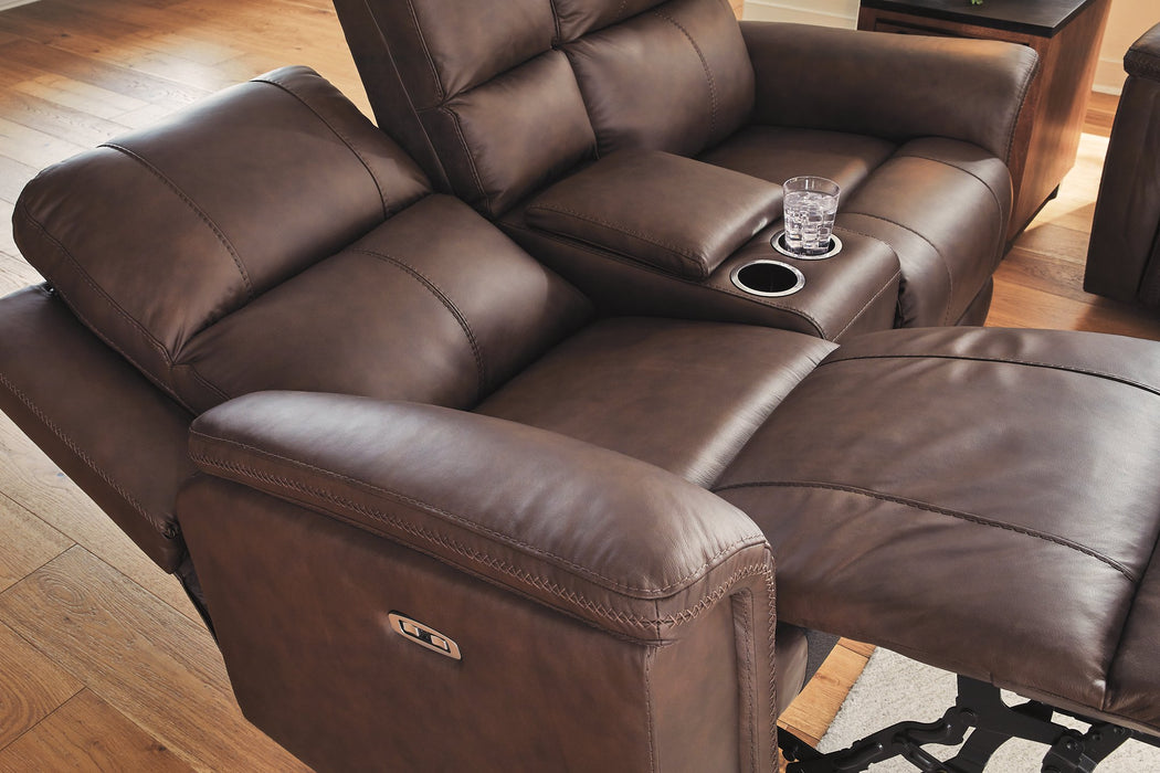 Bleckley Power Reclining Loveseat with Console - homePLUS (Binghamton, NY)