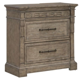 Liberty Furniture Town & Country Bedside Chest w/ Charging Station in Dusty Taupe image