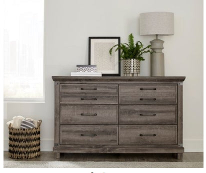 Liberty Furniture Lakeside Haven 6 Drawer Dresser in Brownstone